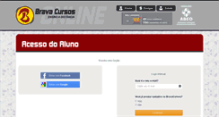 Desktop Screenshot of aluno.bravacursos.com.br